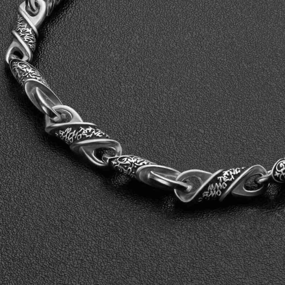 Купить Цепь литая из серебра "Молитва к Ангелу Хранителю" (92474)