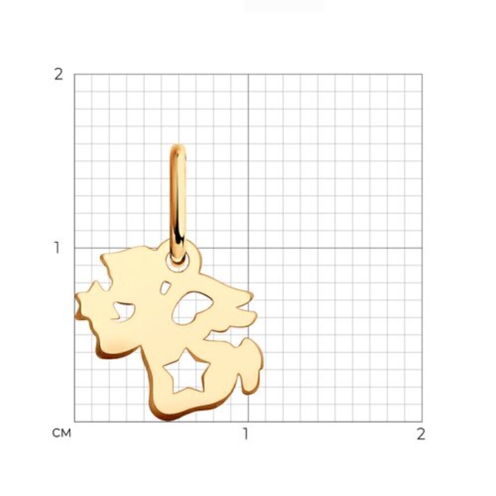 Купить Подвеска из красного золота "Ангел Хранитель" (51091)