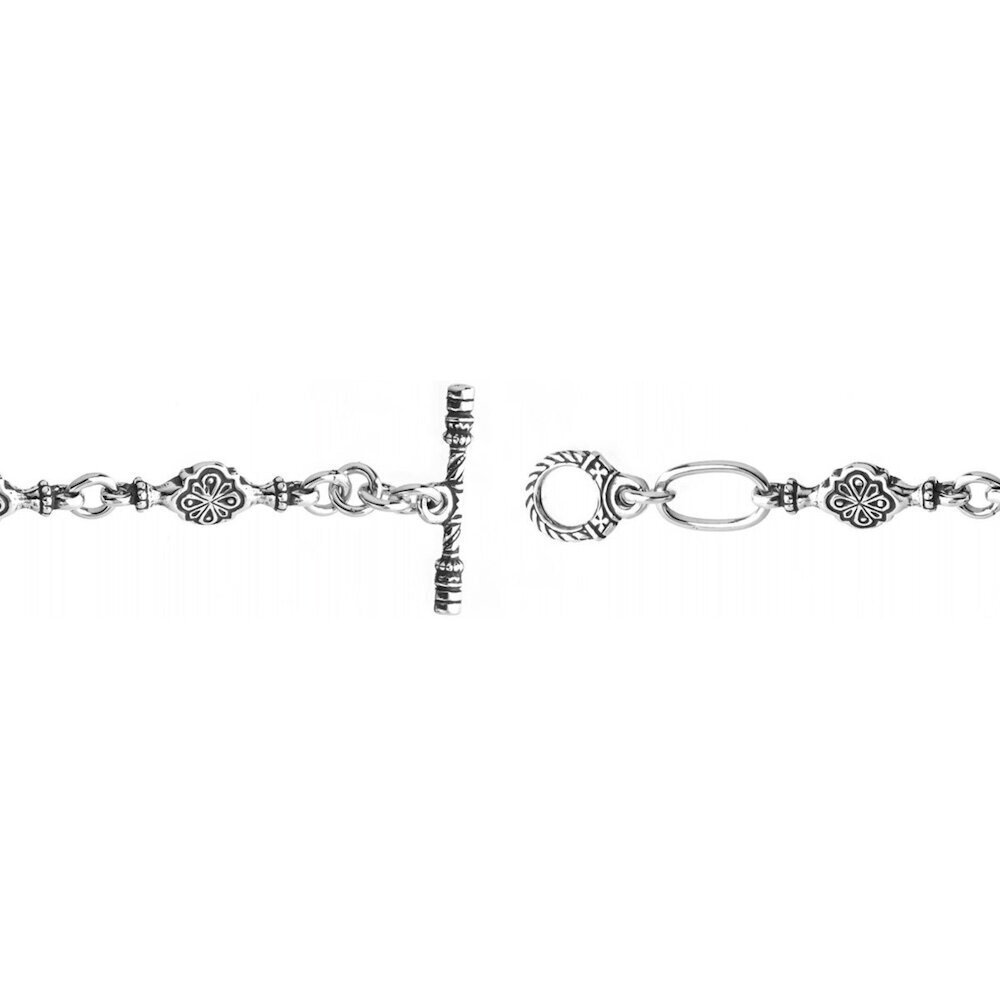 Купить Цепь литая из серебра с узором (92465)