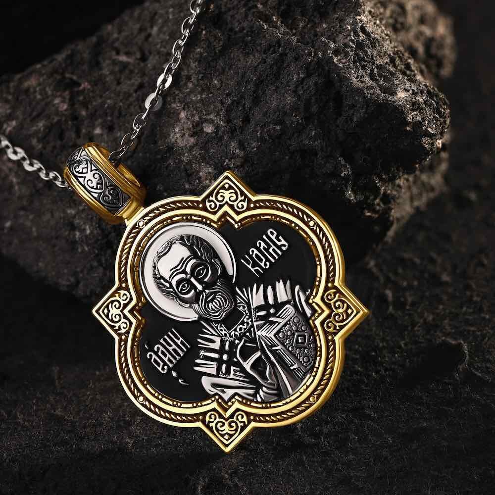 Купить Образ из серебра "Святой Николай Чудотворец" (59419)