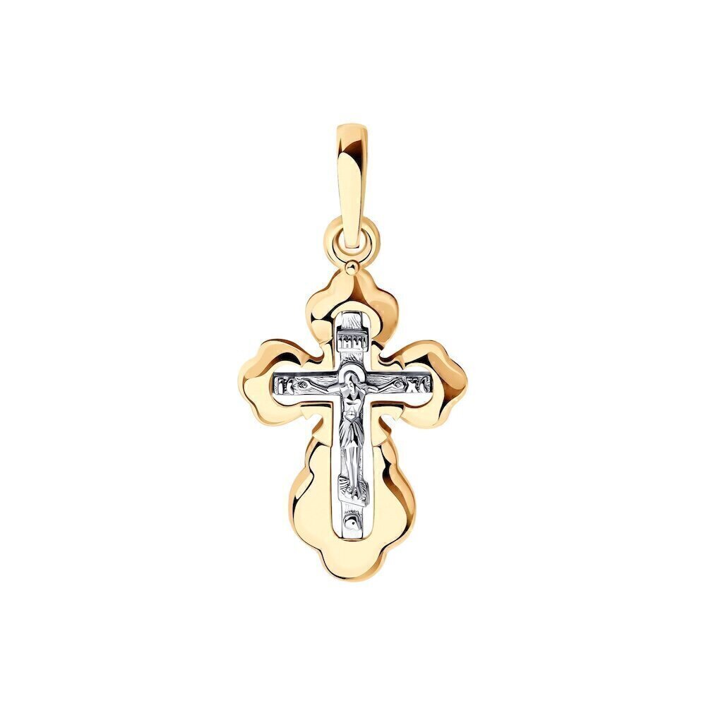 Купить Крест из красного золота "Спаси и Сохрани" (41568)