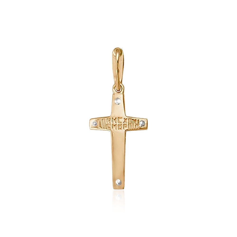 Купить Крест из красного золота с бриллиантом (2016)