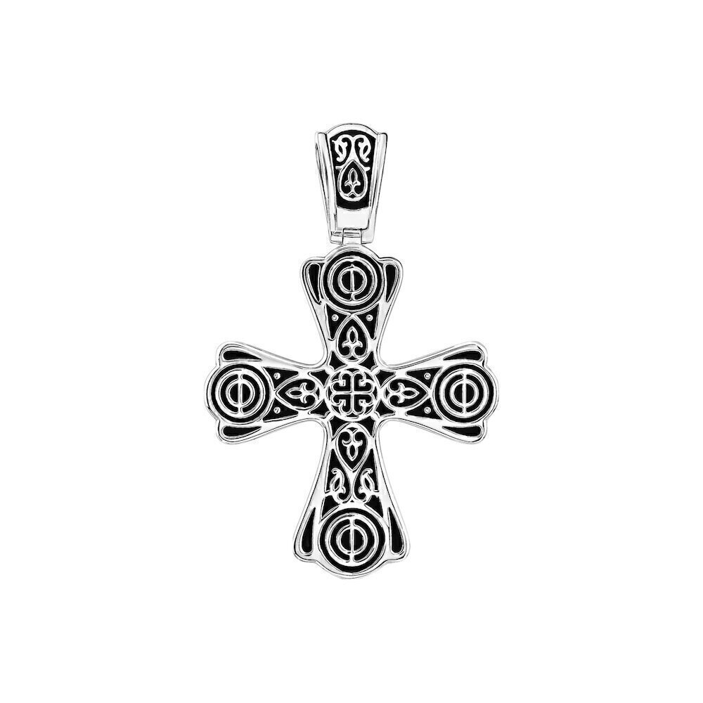 Купить Крест из серебра с узором (42760)