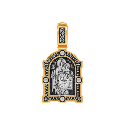 картинка Образ из серебра "Божия Матерь Всецарица" (59299) 