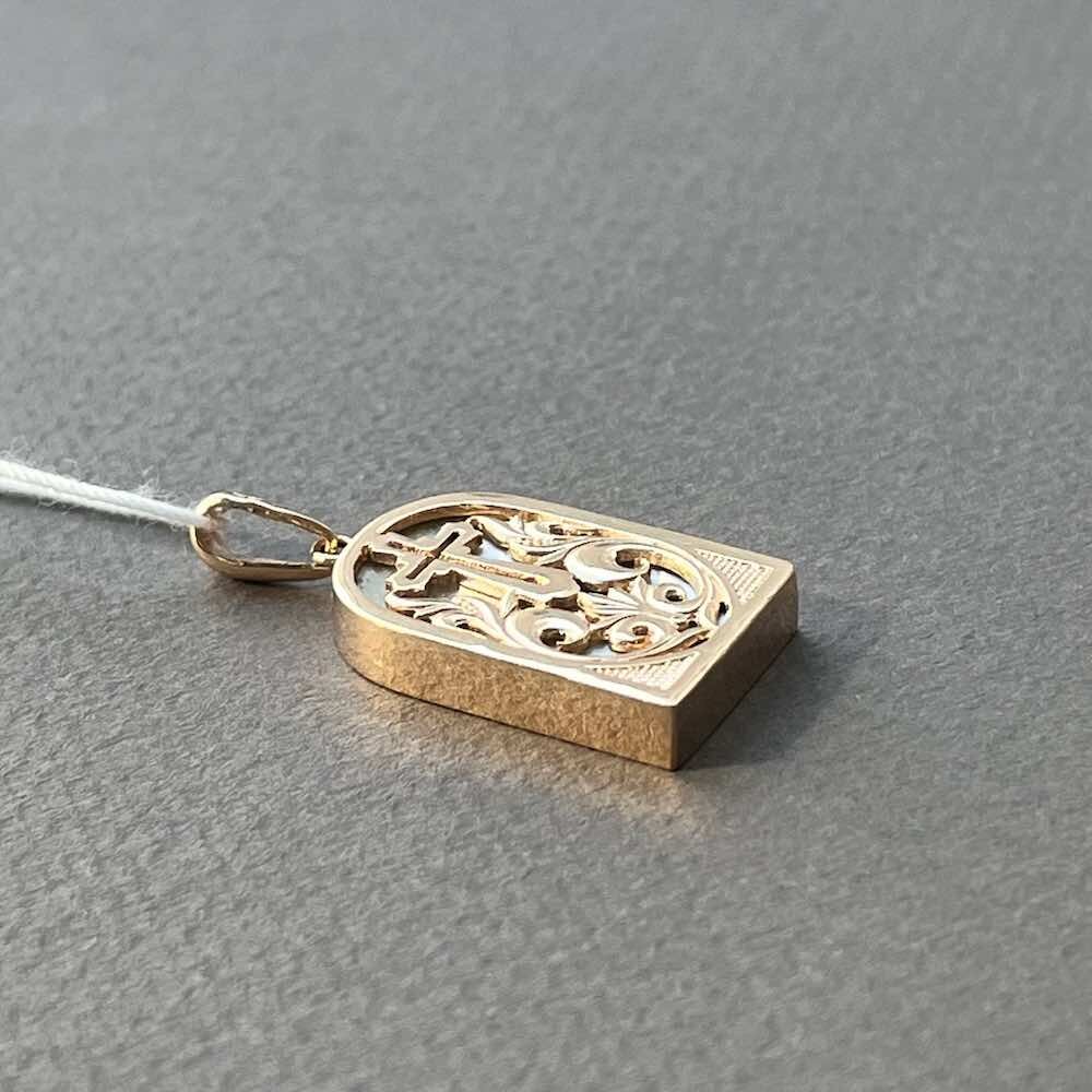 Купить Образ из красного золота "Божия Матерь Казанская" с перламутром (51113)