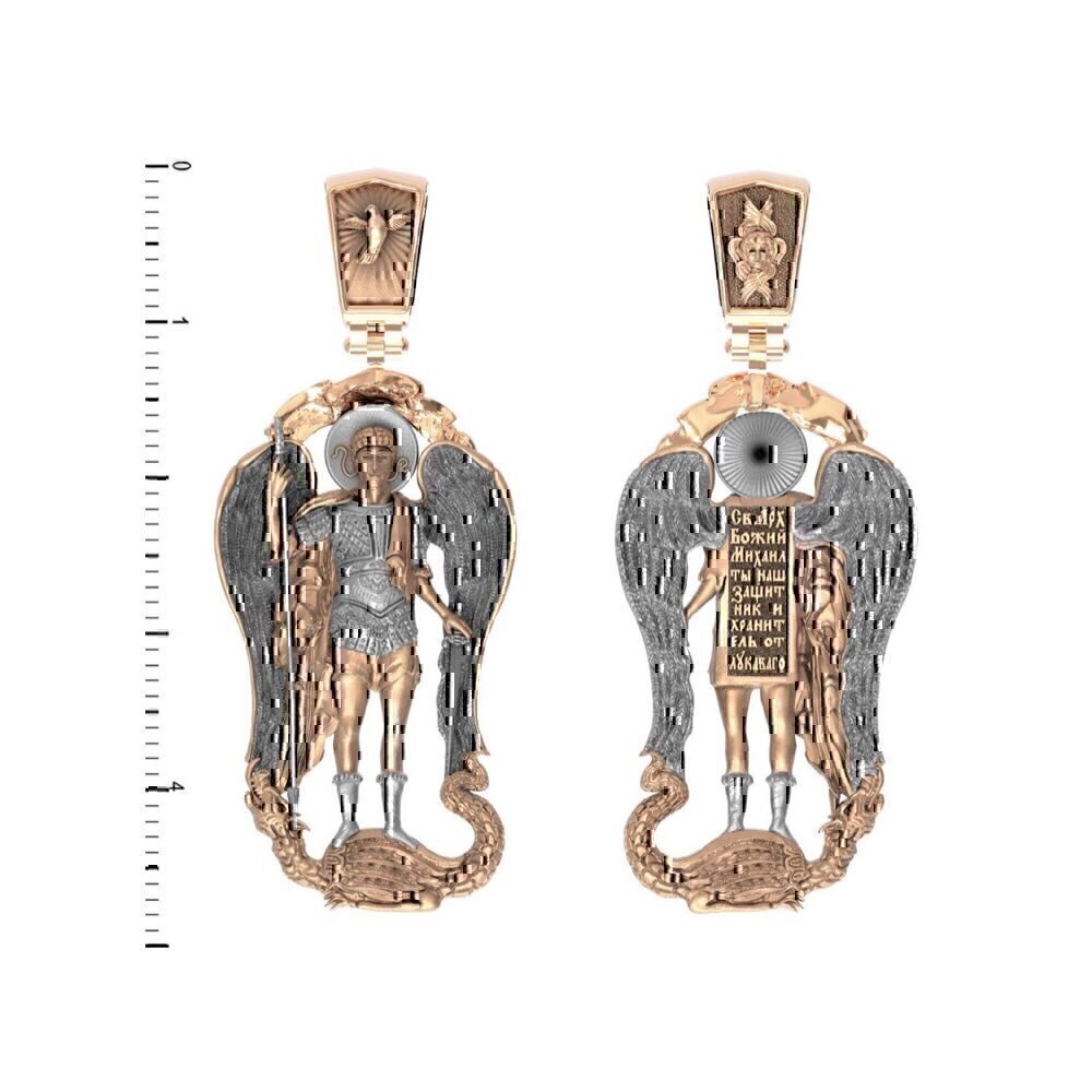 Купить Образ из красного золота "Архангел Михаил" (30582)
