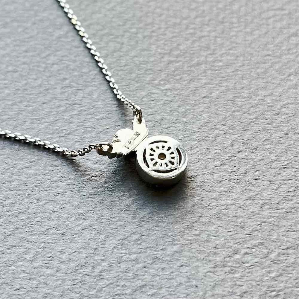 Купить Образ из белого золота "Ангелок" с бриллиантами на цепочке (51076)