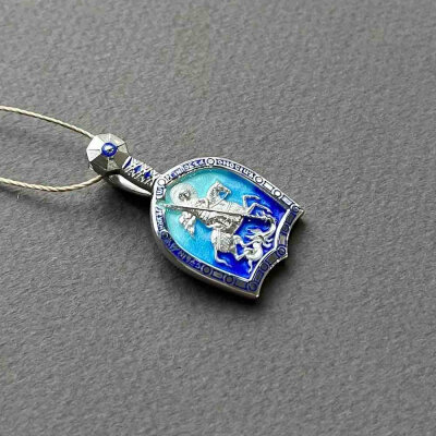 картинка Образ из серебра "Святой Георгий Победоносец" с эмалью (52881) 