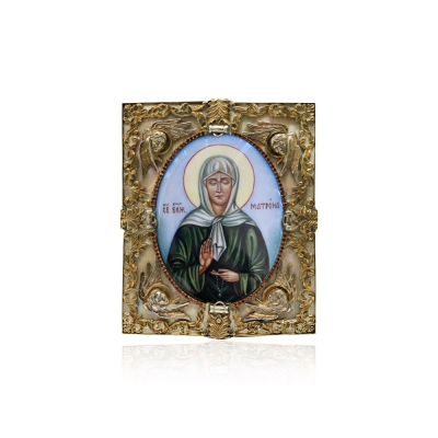 картинка Икона "Святая Матрона Московская" финифть (20602) 