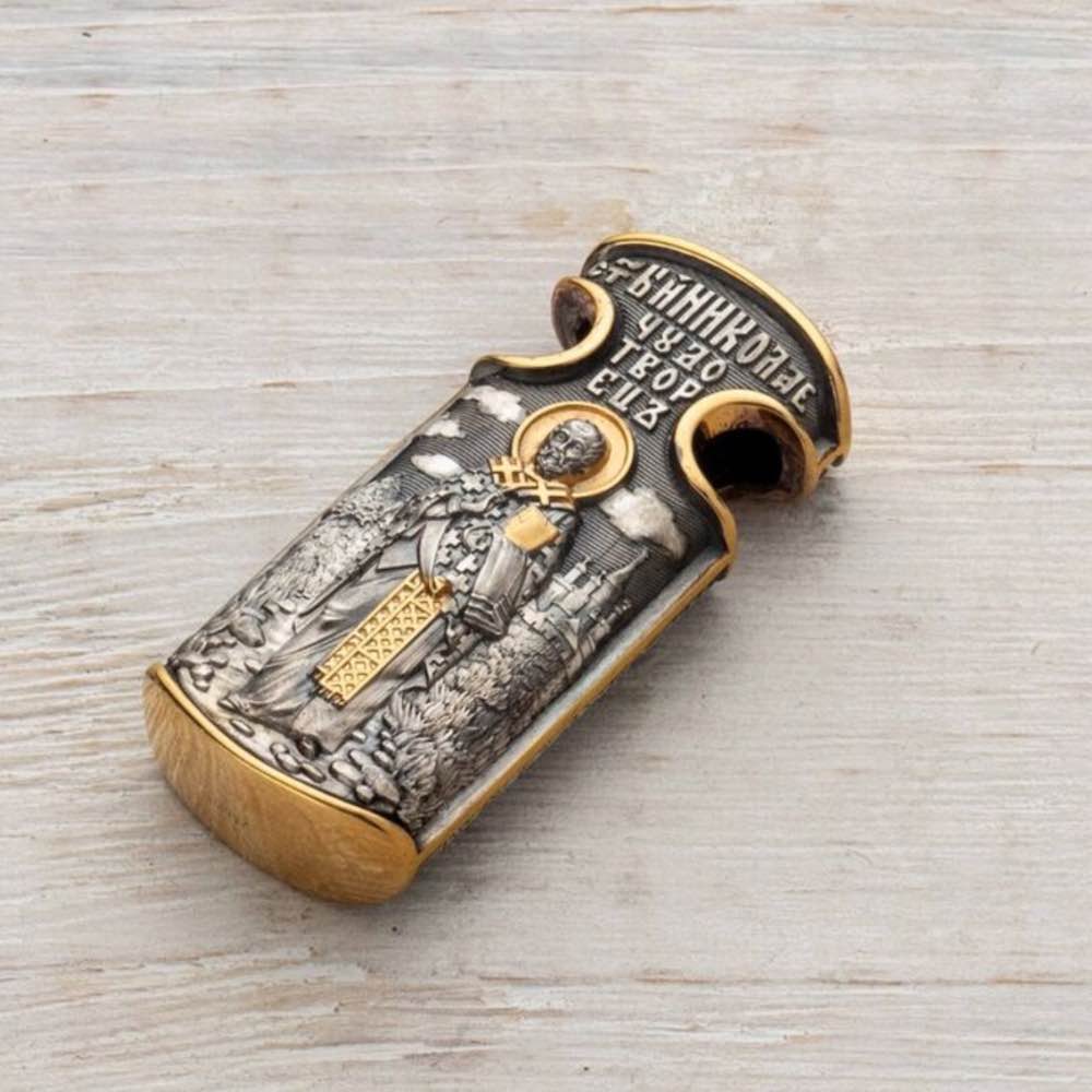 Купить Образ из серебра "Святой Николай Чудотворец" (52949)