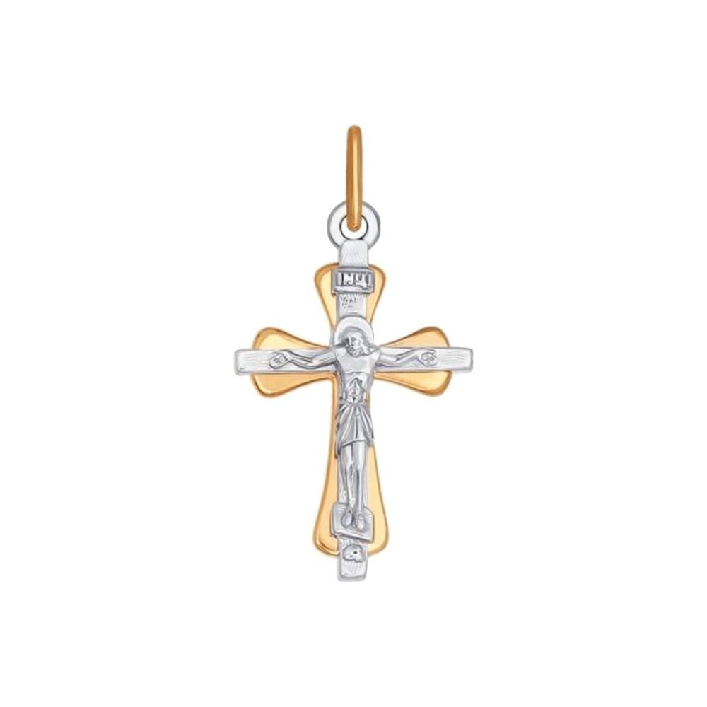 Купить Крест из красного золота "Спаси и Сохрани" (41562)