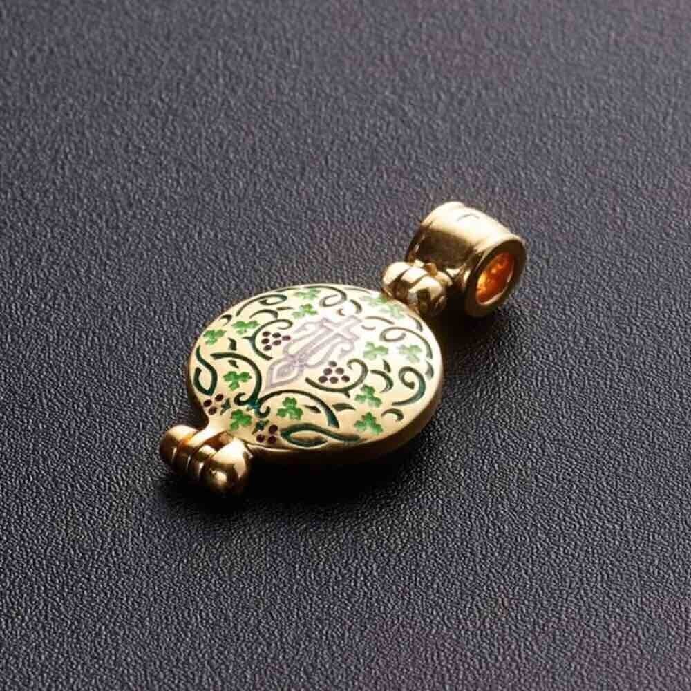 Купить Подвеска мощевик из серебра "Спас Нерукотворный" с эмалью (52941)