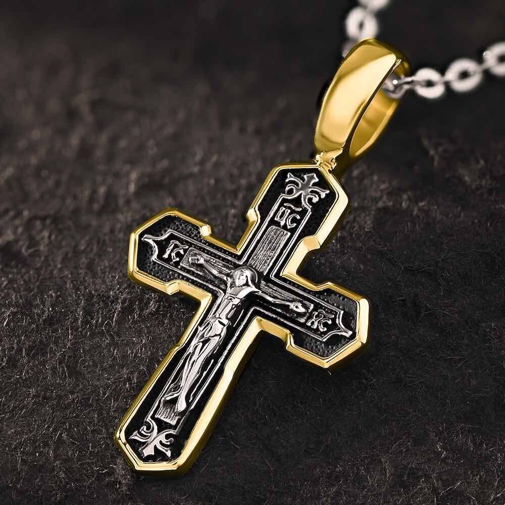 Купить Крест из серебра "Помилуй Мя Грешного" (42758)