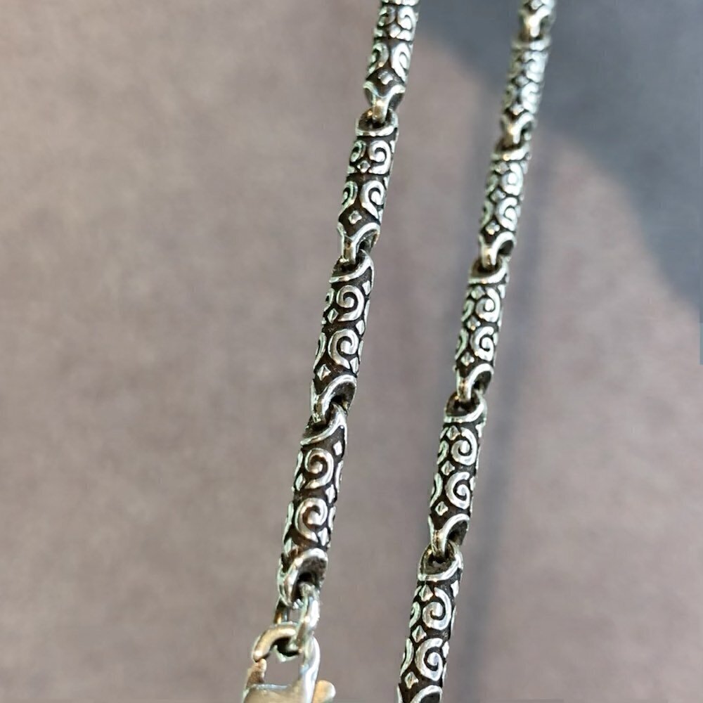 Купить Цепь литая из серебра с узором (92451)