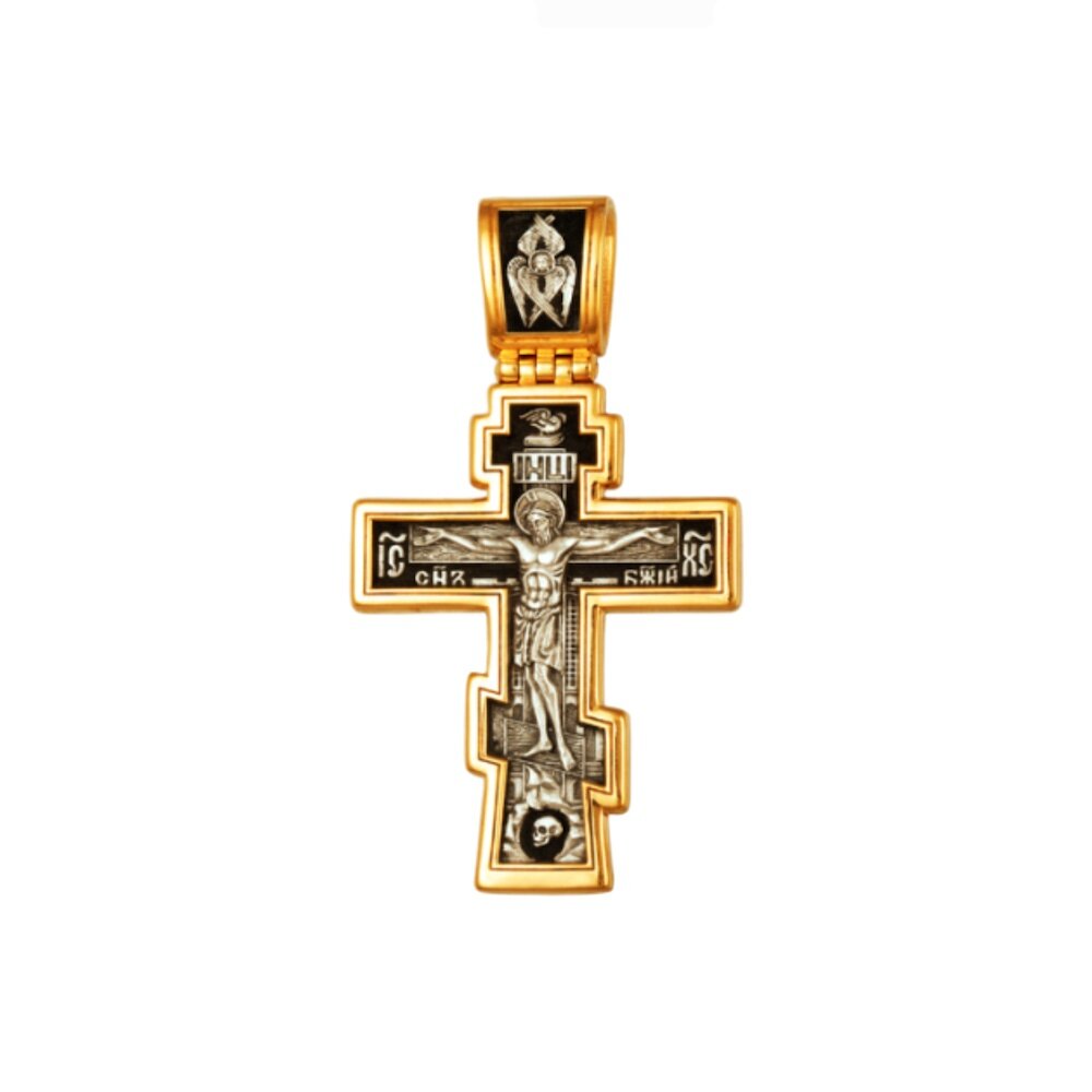 Купить Крест из серебра "Да воскреснет Бог" (42819)