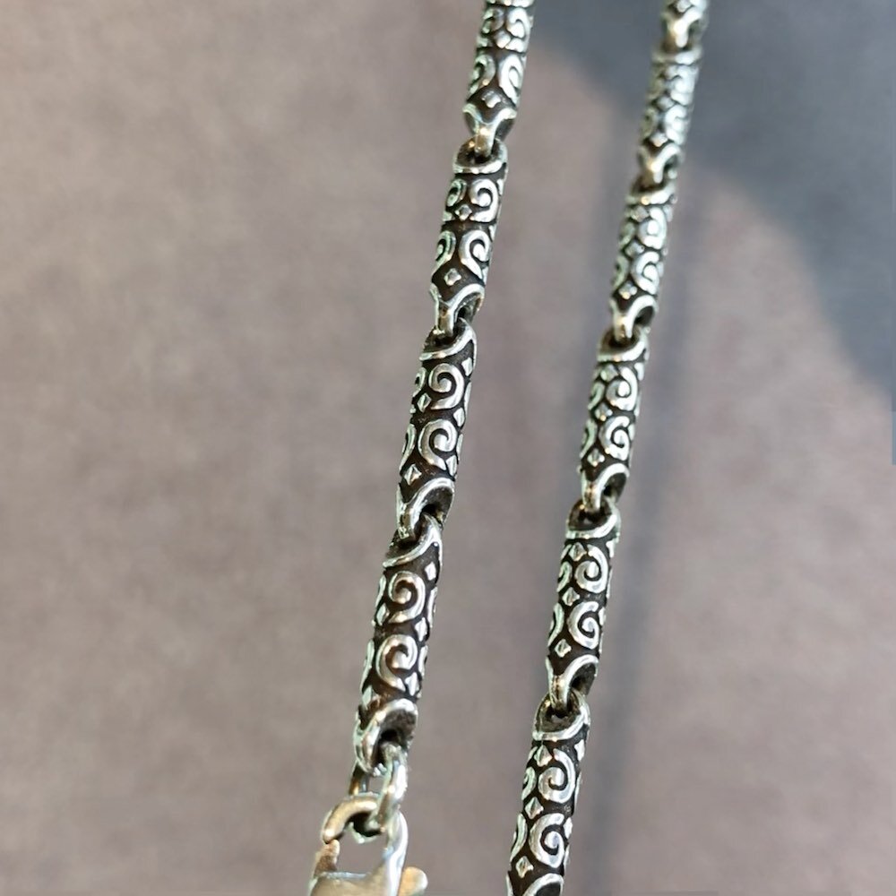 Купить Цепь литая из серебра с узором (92451)