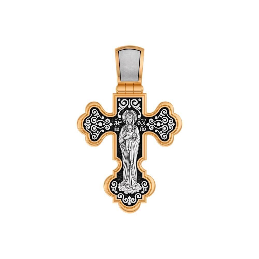 Купить Крест из серебра "Божия Матерь Валаамская" (42896)
