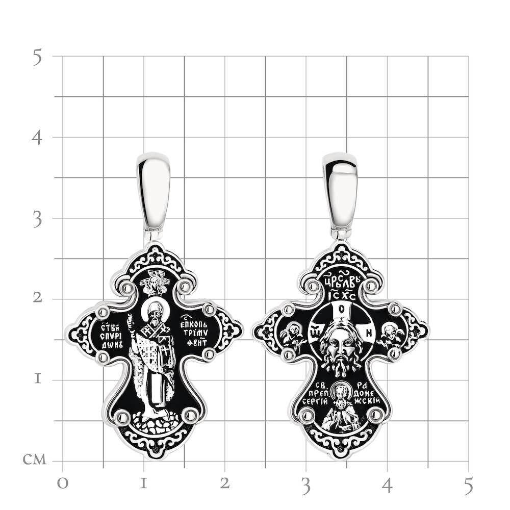 Купить Крест из серебра "Святой Спиридон Тримифунтский" (42733)