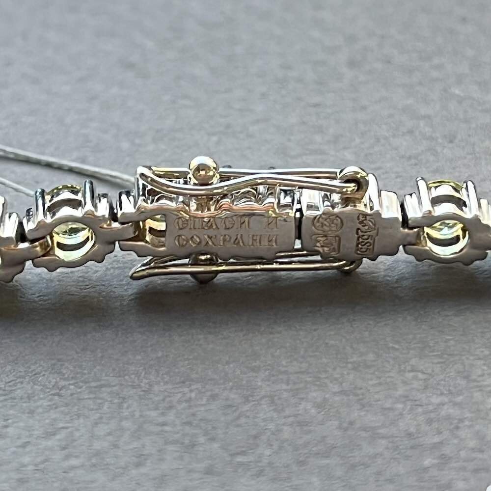 Купить Браслет из белого золота с сапфирами (11003)