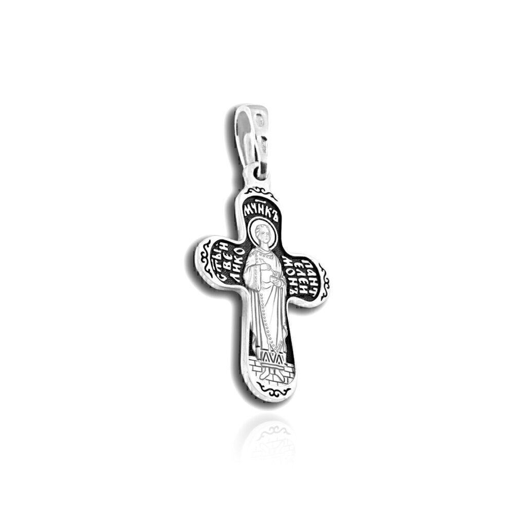 Купить Крест из серебра "Святой Пантелеимон Целитель" (27293)