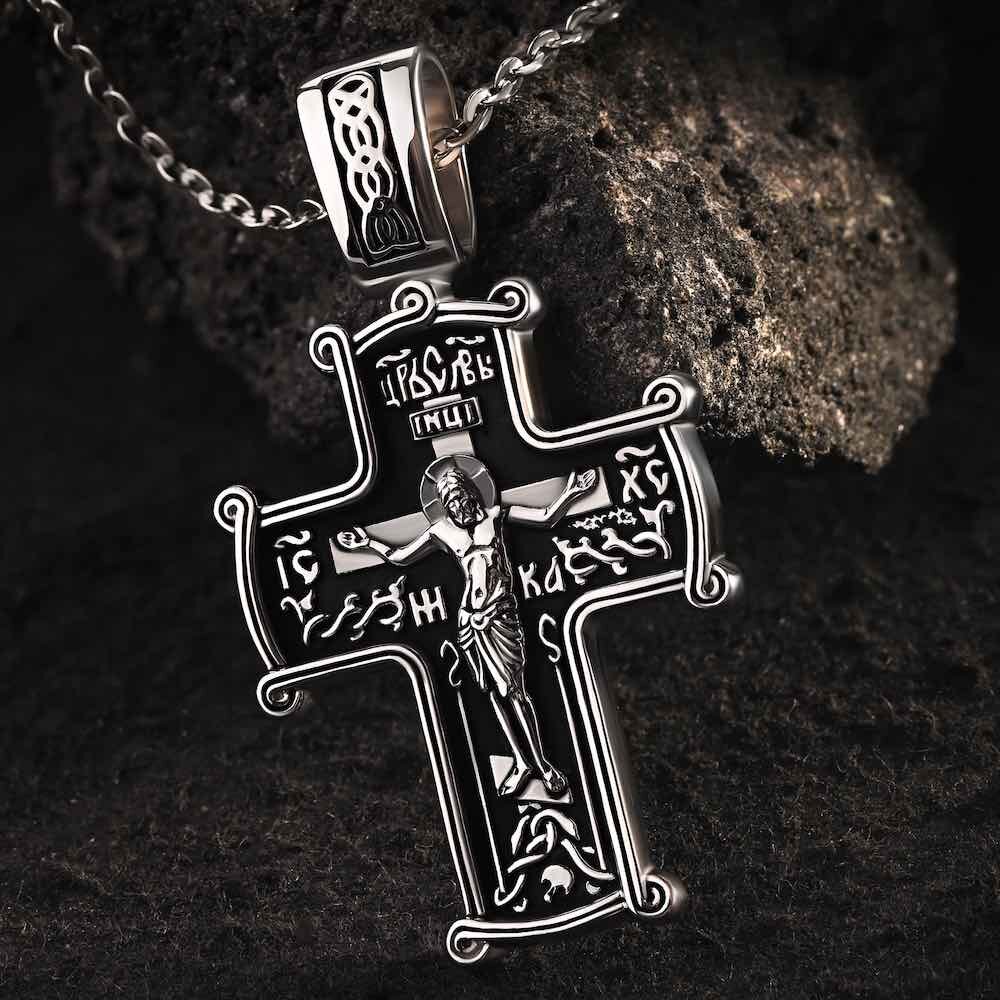Купить Крест из серебра "Святой Николай Чудотворец" (42746)