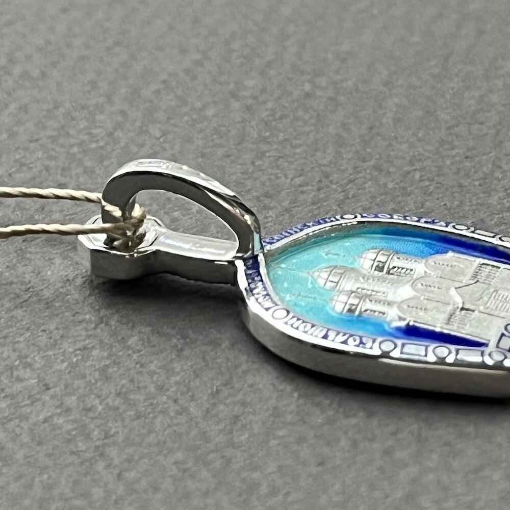 Купить Образ из серебра "Святой Георгий Победоносец" с эмалью (52881)