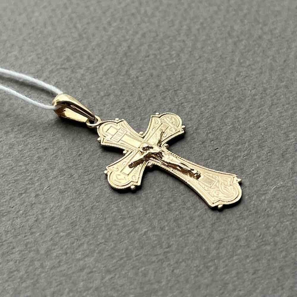 Купить Крест из красного золота "Спаси и Сохрани" (41265)