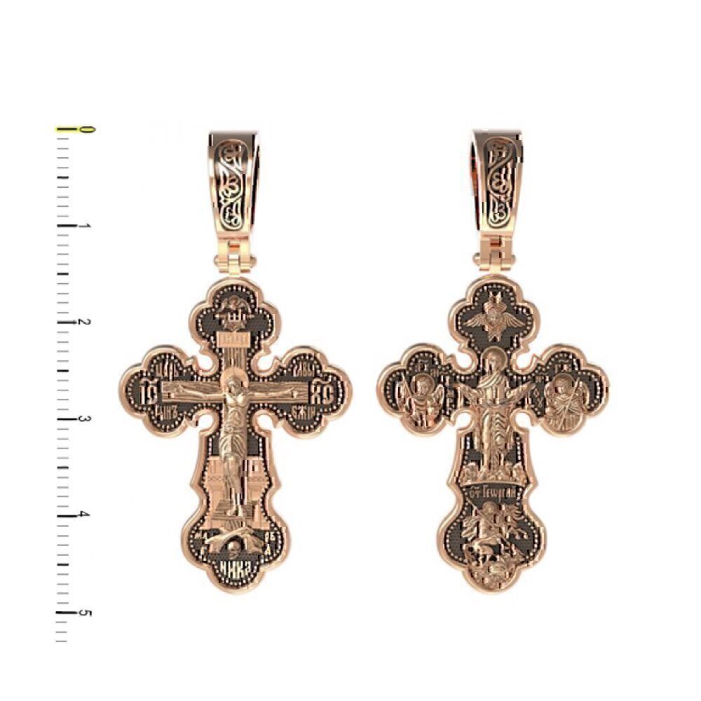 Купить Крест из красного золота "Божия Матерь Покрова" (22546)