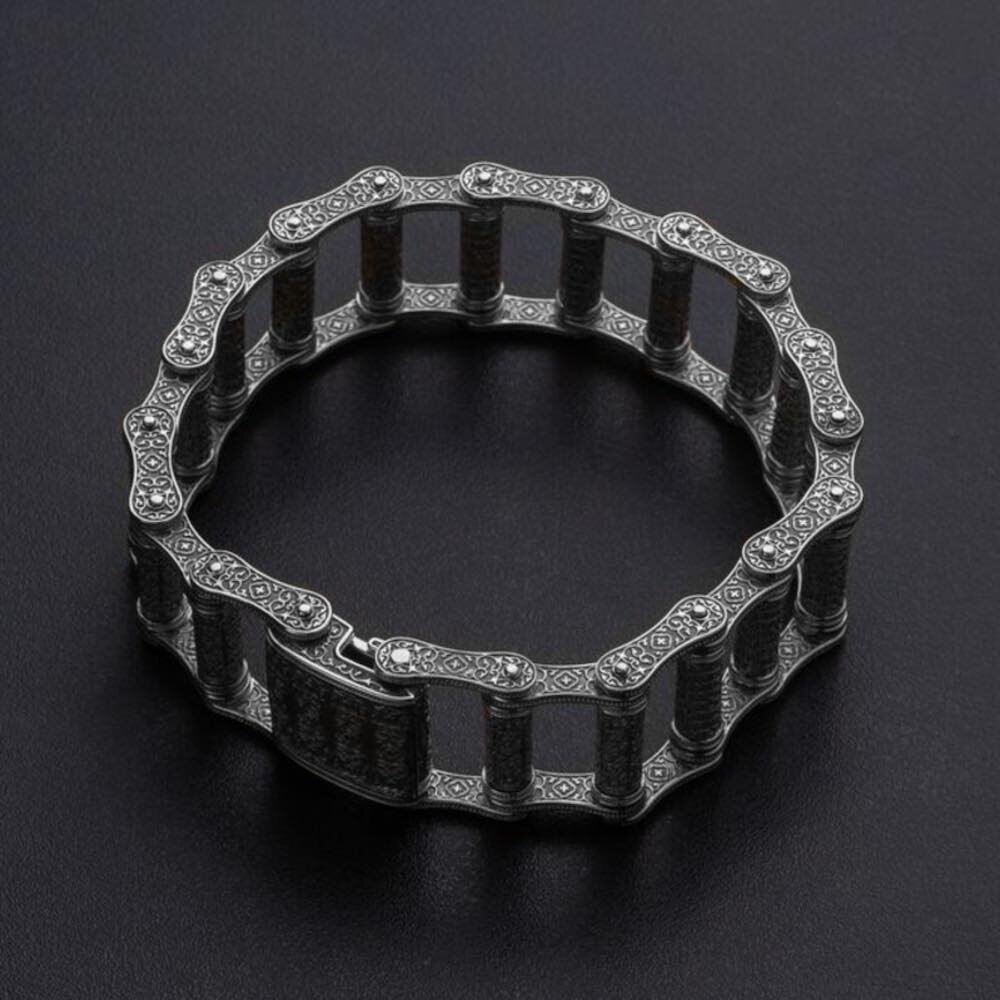 Купить Браслет литой из серебра "Псалом 90" (12434)