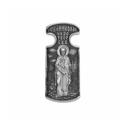 картинка Образ из серебра "Святой Николай Чудотворец" (52542) 