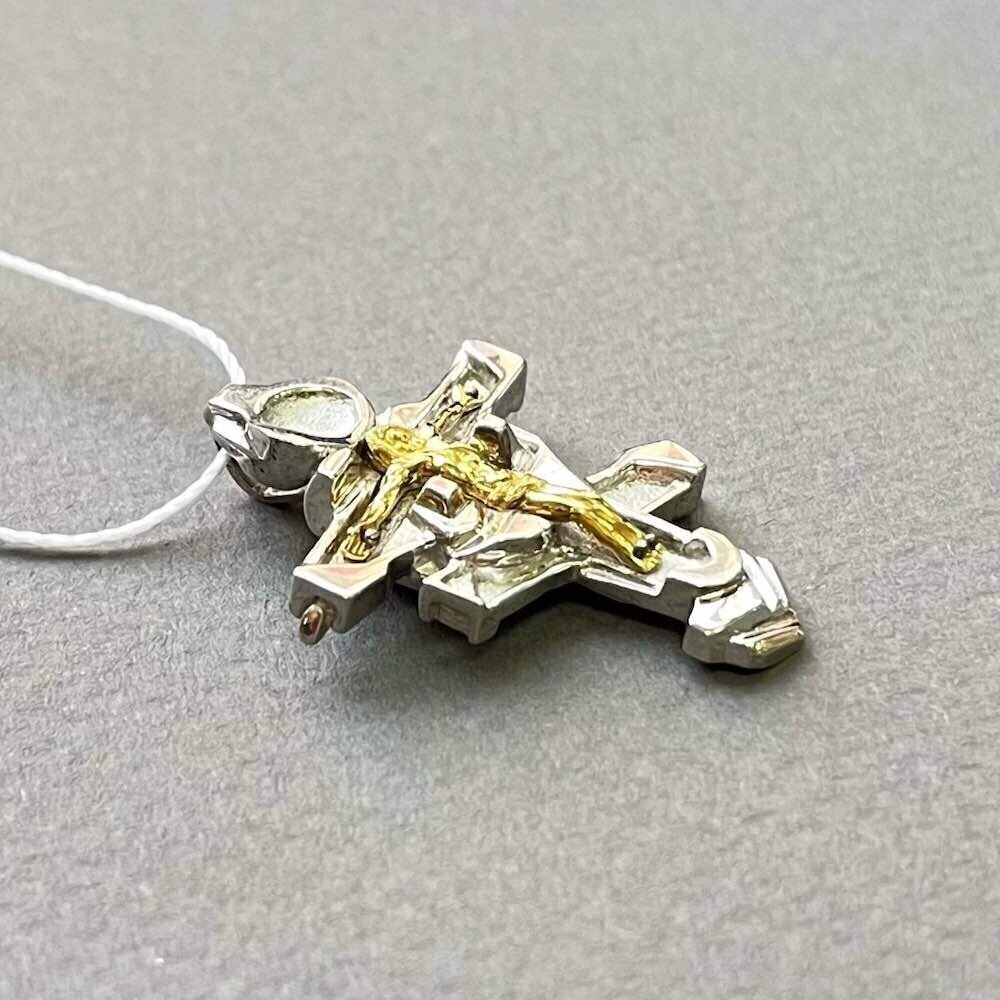 Купить Крест малый из серебра "Сердце Христа" (42453)