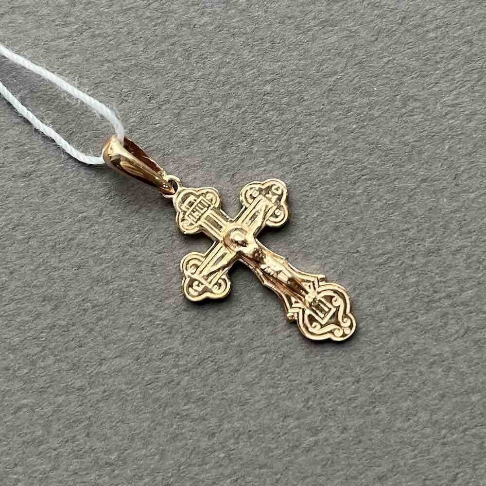 Купить Крест из красного золота "Спаси и Сохрани" (41328)