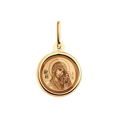 картинка Образ из красного золота "Божия Матерь Казанская" (51092) 