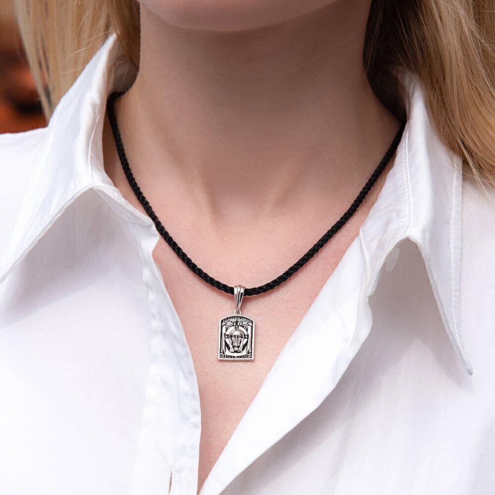 Купить Образ из серебра "Спас Нерукотворный" (52886)