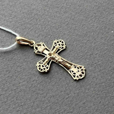 картинка Крест из красного золота "Спаси и Сохрани" (41500) 