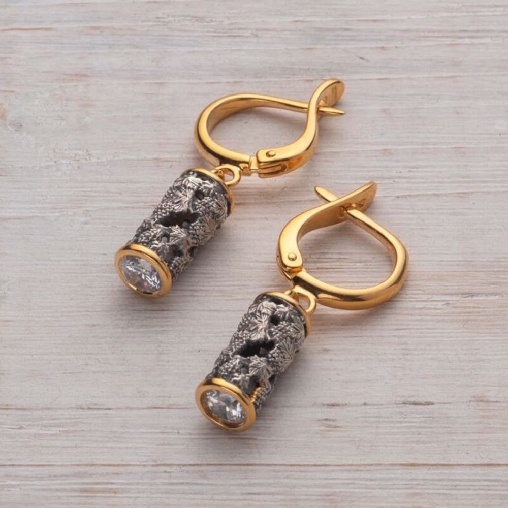 Купить Серьги из серебра "Виноградная Лоза" (72229)