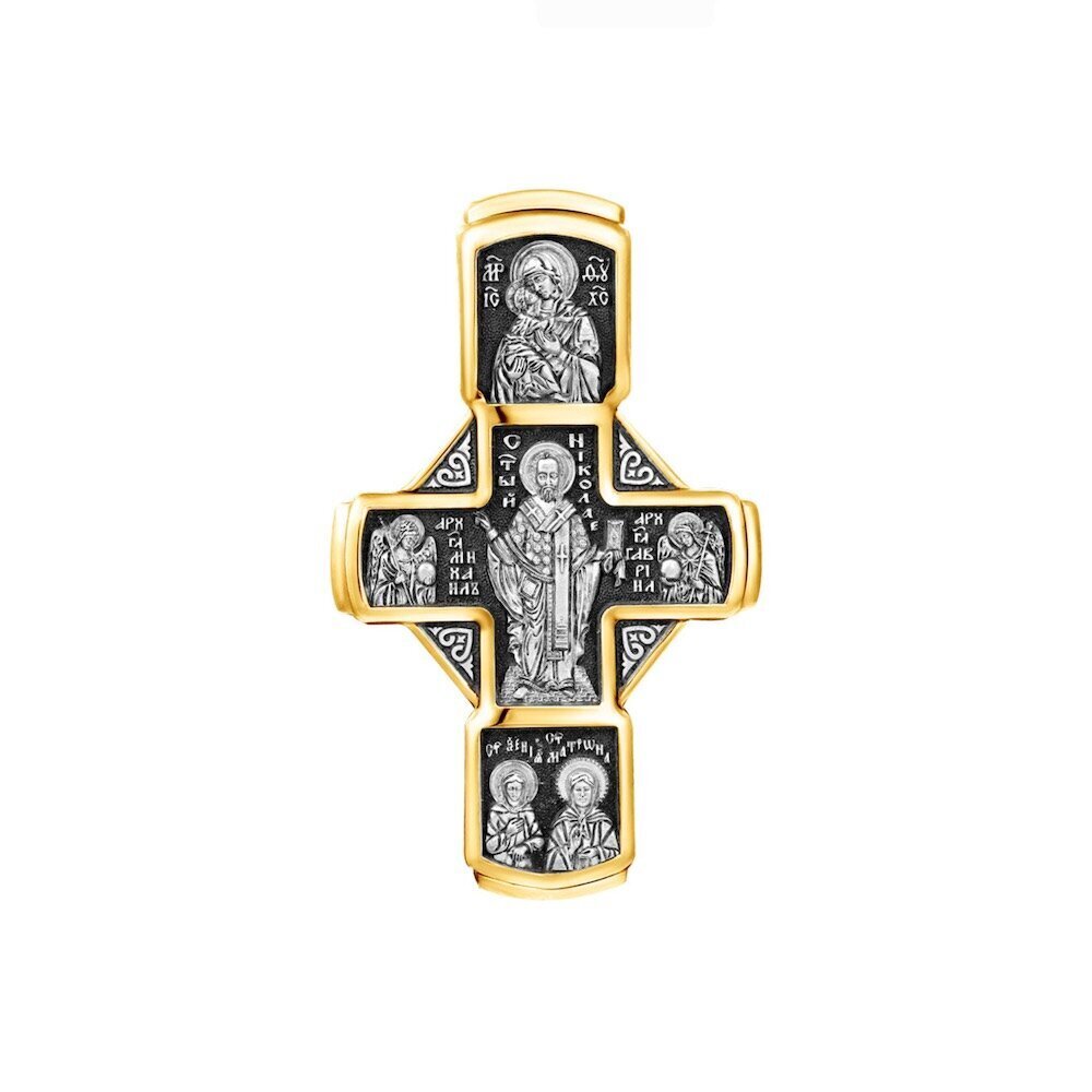 Купить Крест из серебра "Святой Николай Чудотворец" (42872)