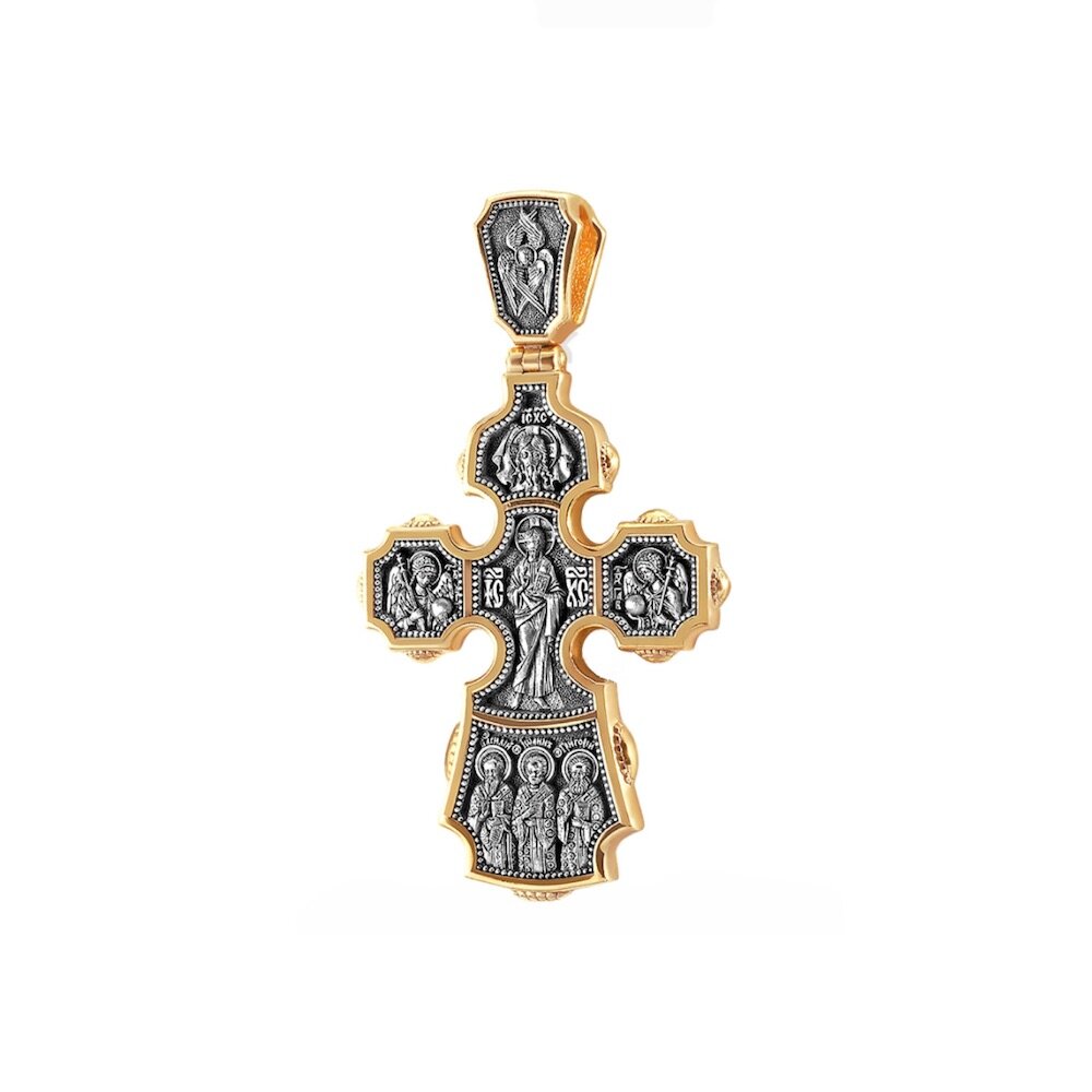 Купить Крест из серебра "Да воскреснет Бог" (42869)