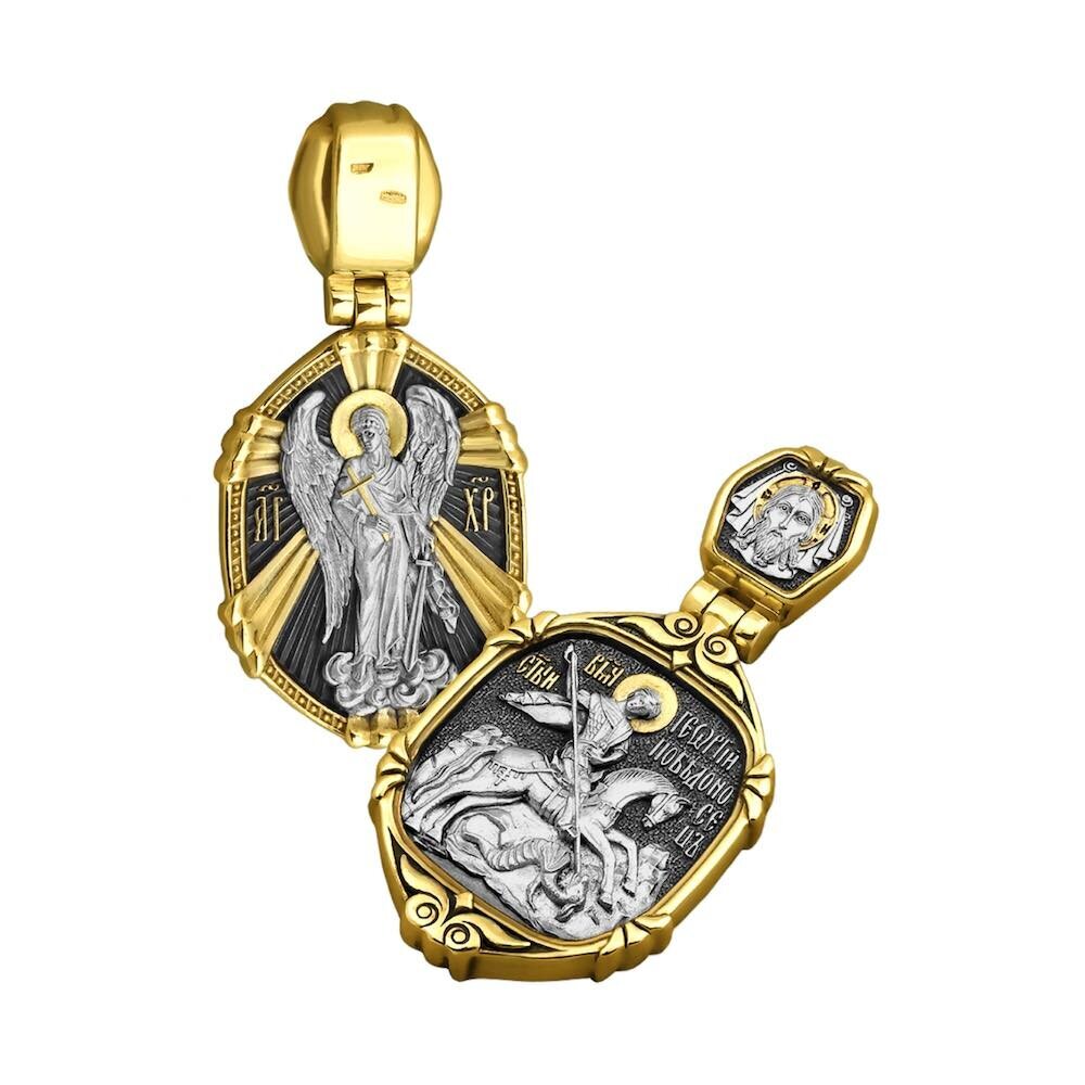 Купить Образ из серебра "Святой Георгий Победоносец" (52834)