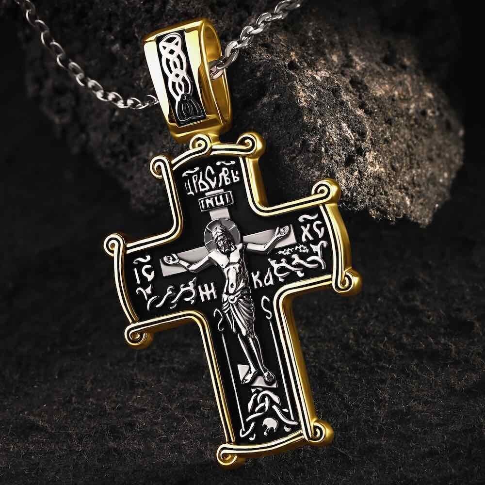 Купить Крест из серебра "Святой Николай Чудотворец" (42757)