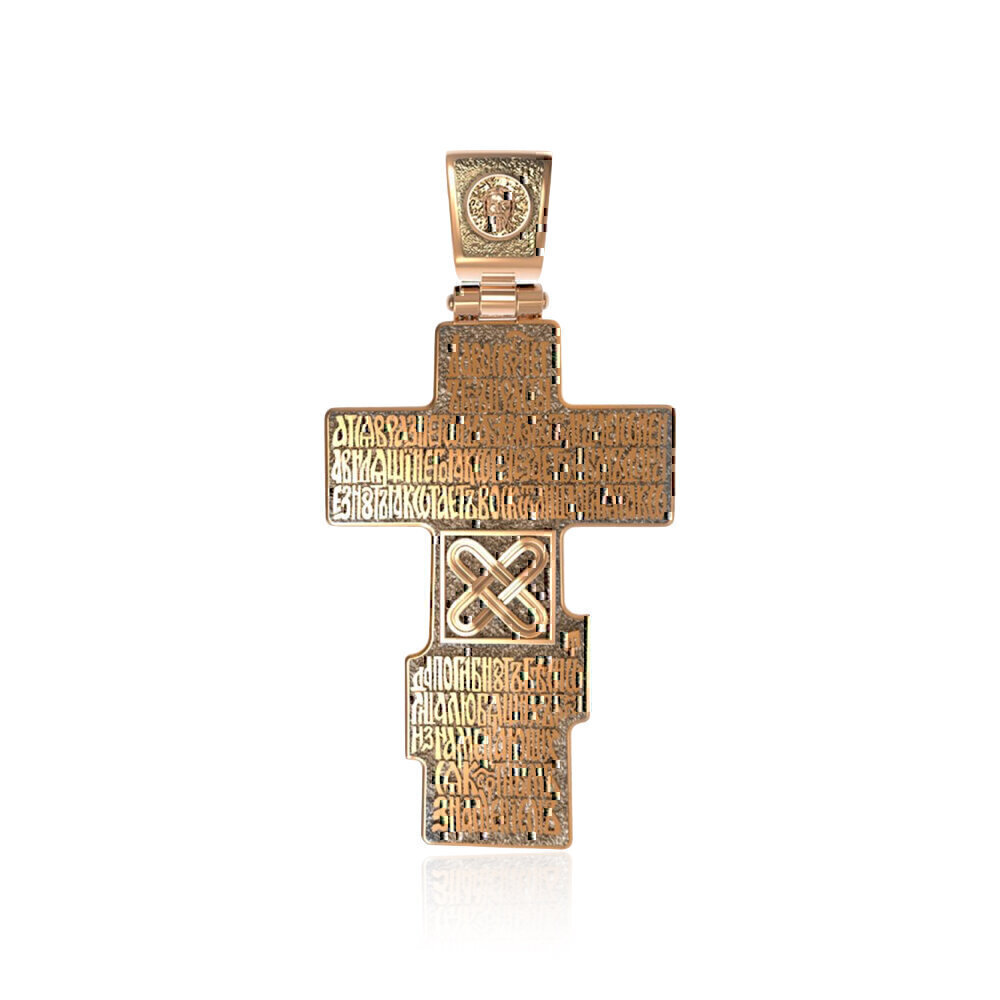 Купить Крест из красного золота "Распятие Христа" (2251)