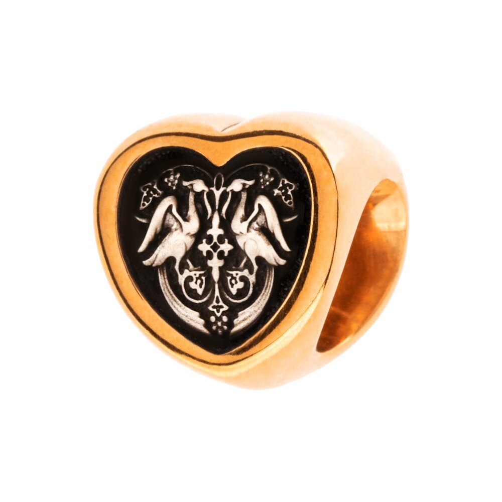 Купить Бусина из серебра "Сердце" (59254)