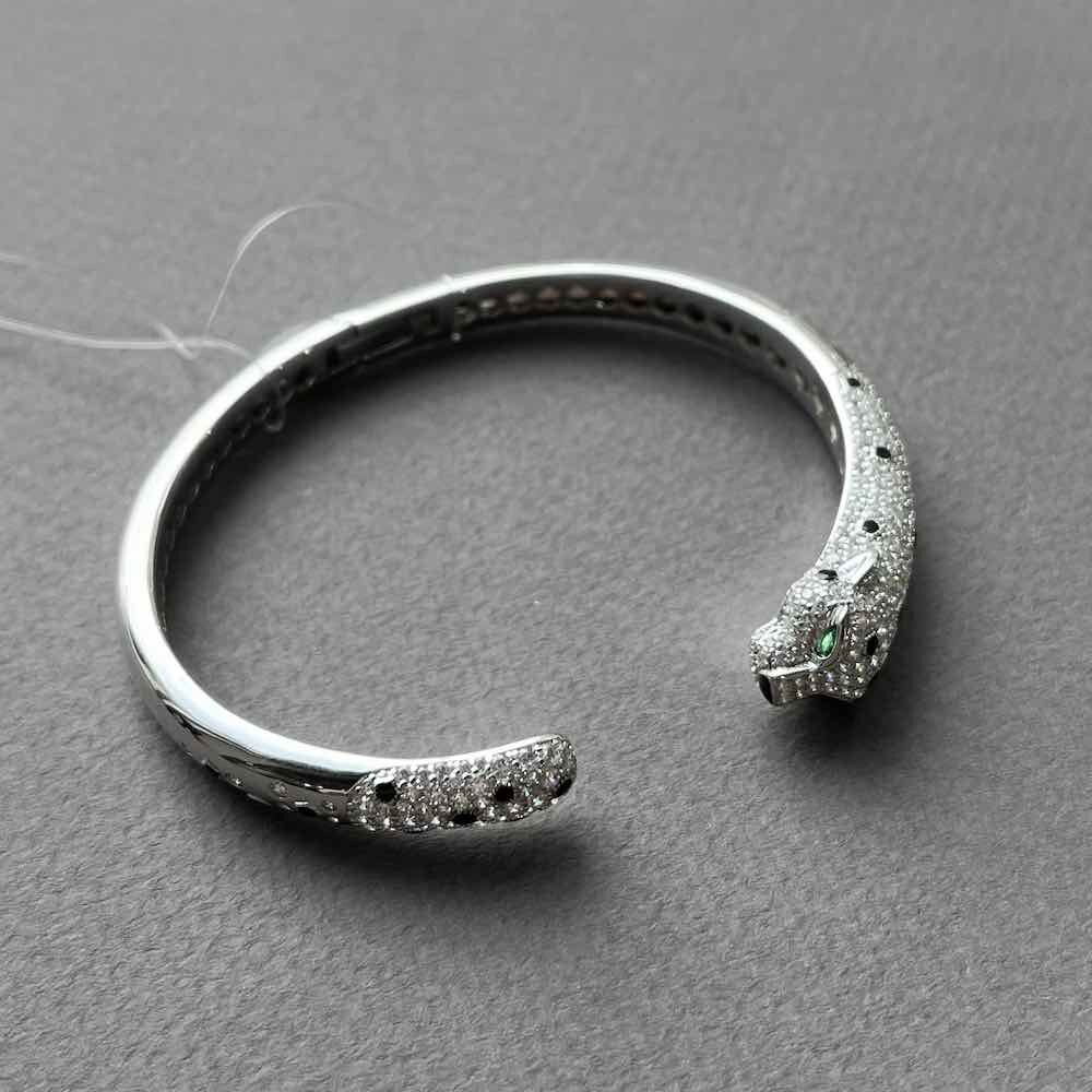 Купить Браслет из серебра "Пантера" с фианитами (12413)