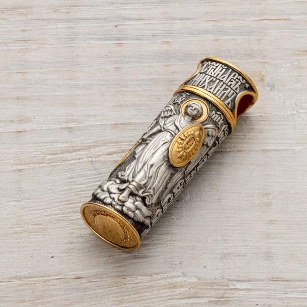 Купить Подвеска мощевик из серебра "Архангел Михаил" (52548)