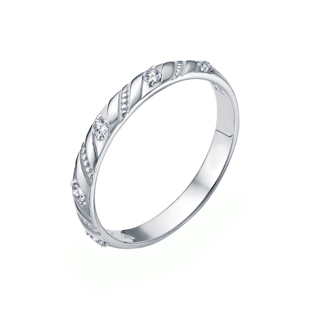 Купить Кольцо из серебра "Спаси и Сохрани" с фианитами (32238)