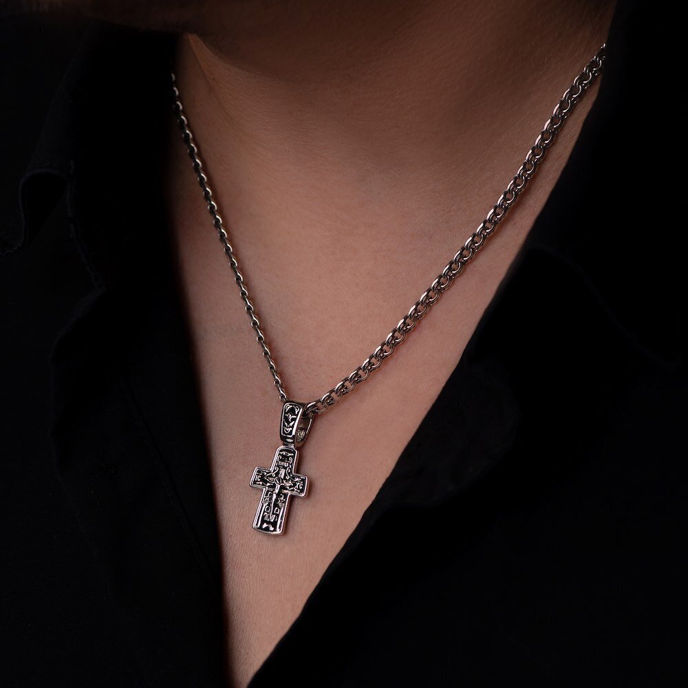 Купить Крест из серебра "Святой Николай Чудотворец" (42739)