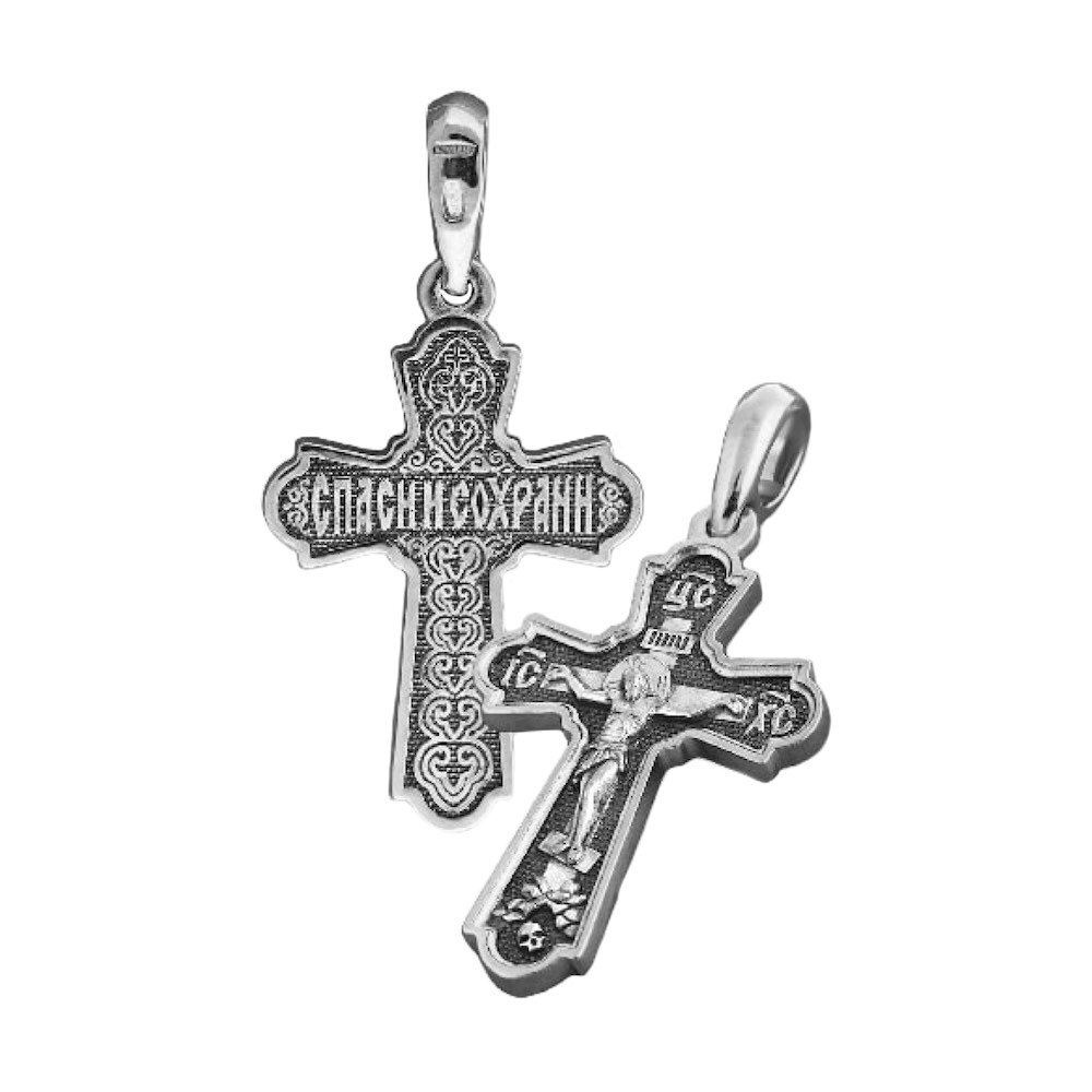Купить Крест из серебра "Спаси и Сохрани" (42262)