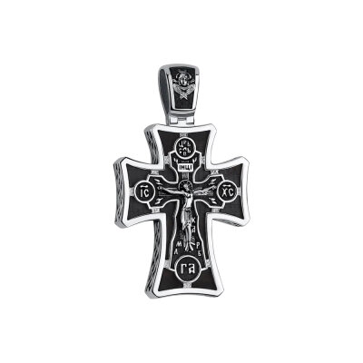 картинка Крест из дерева граб и серебра (42664) 