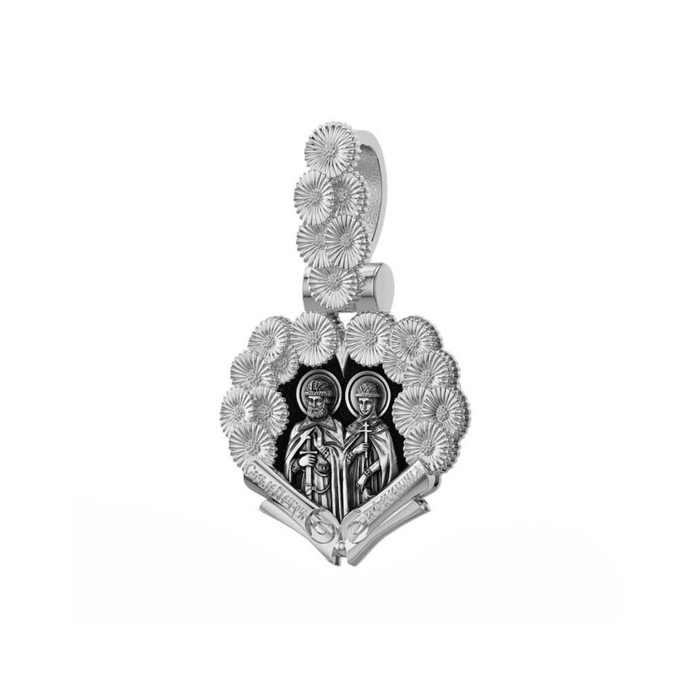 Купить Образ из серебра "Святые Петр и Феврония" (59371)