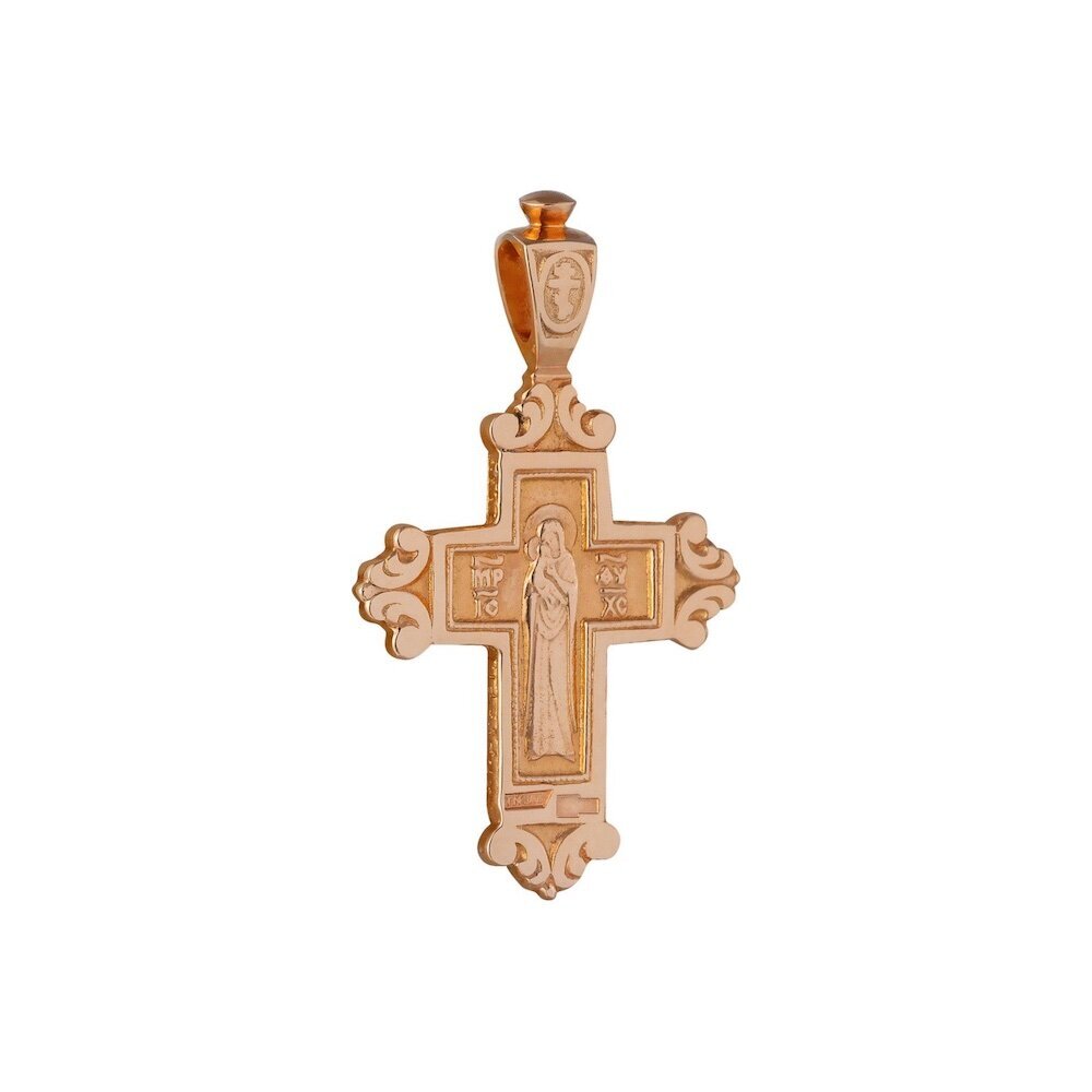 Купить Крест из красного золота "Богородица" (41012)